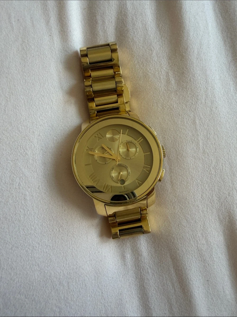 Movado Gold-Tone Multi-Function Men’s Bracelet Watch